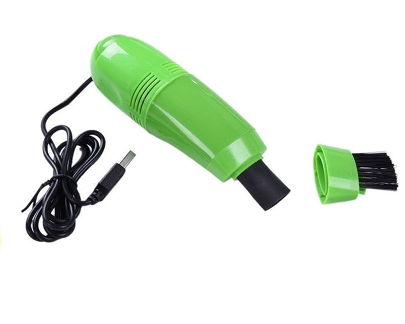 Compact USB-powered mini vacuum cleaner for cleaning computers and cars.