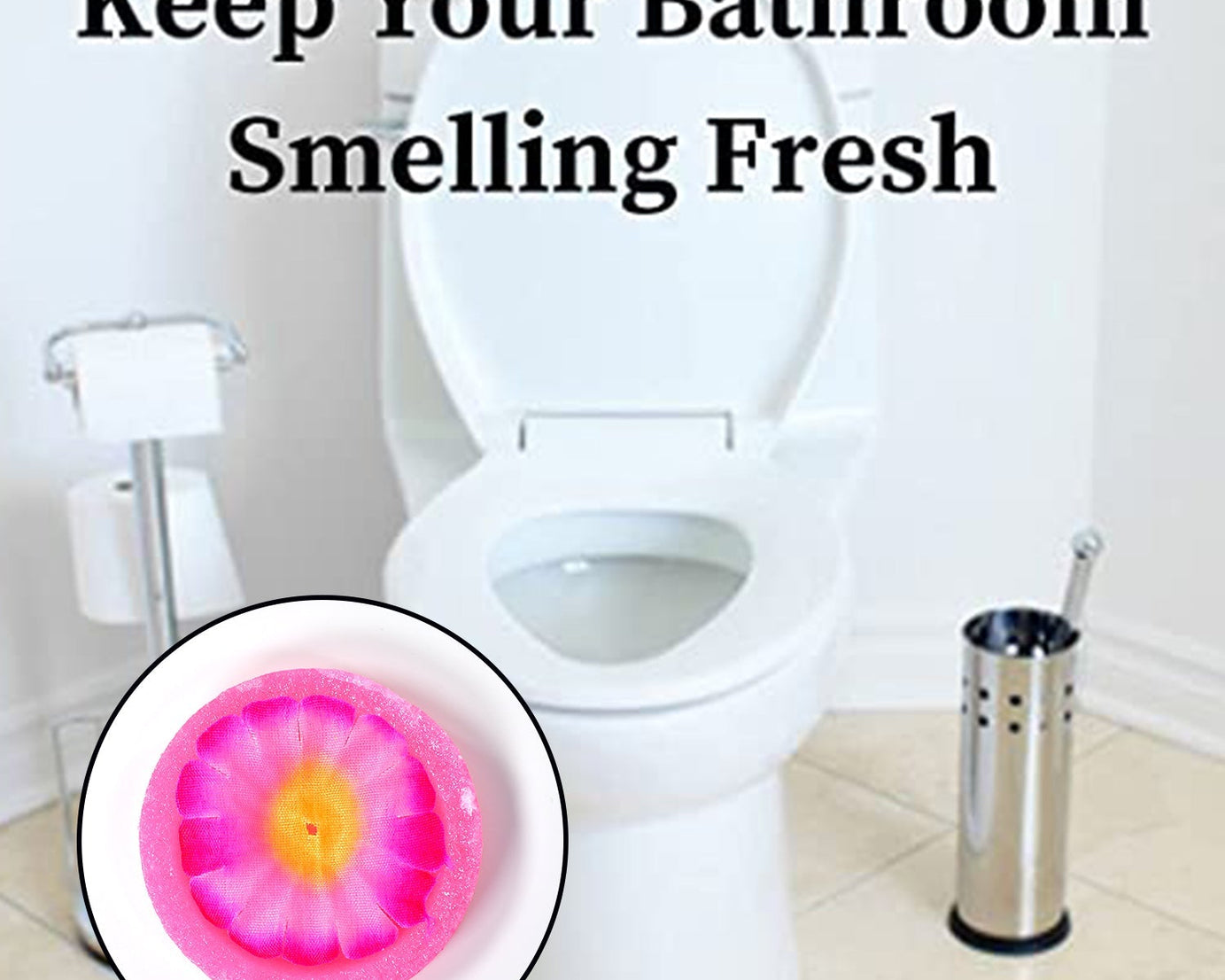 Floral-scented air freshener block for toilet