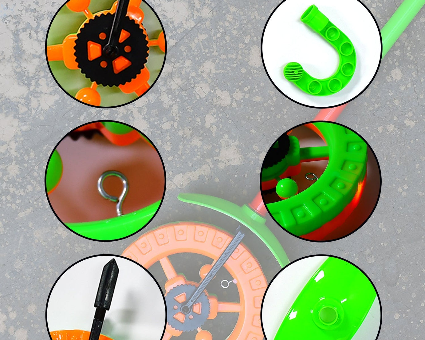 Push run toy for toddlers with handle and lights