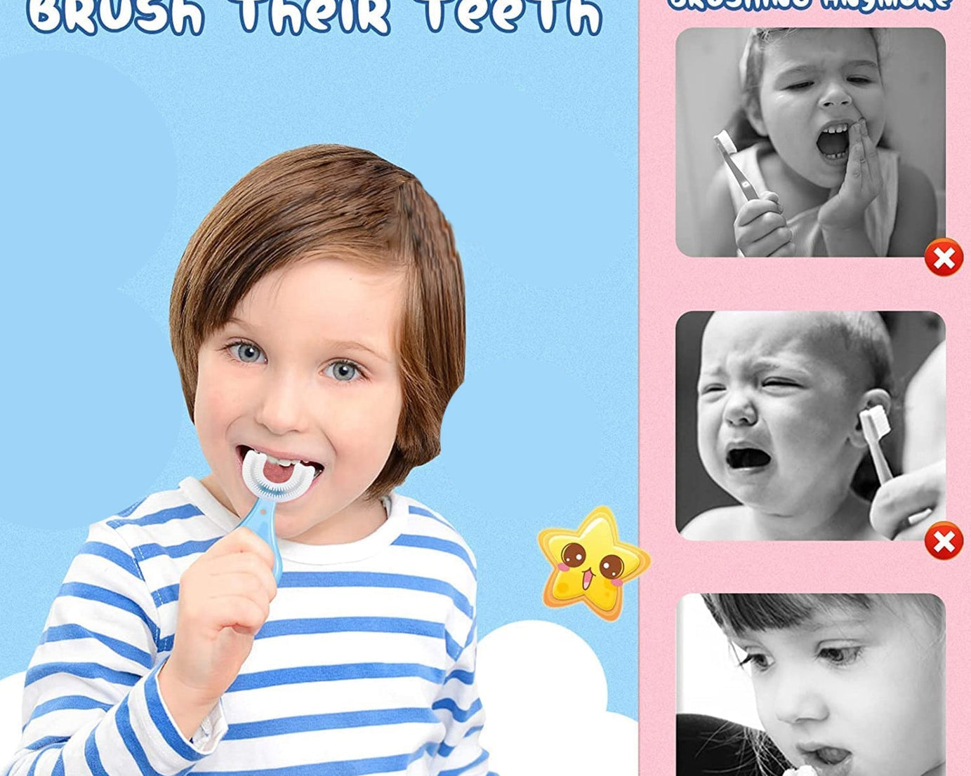 Kids' manual toothbrush