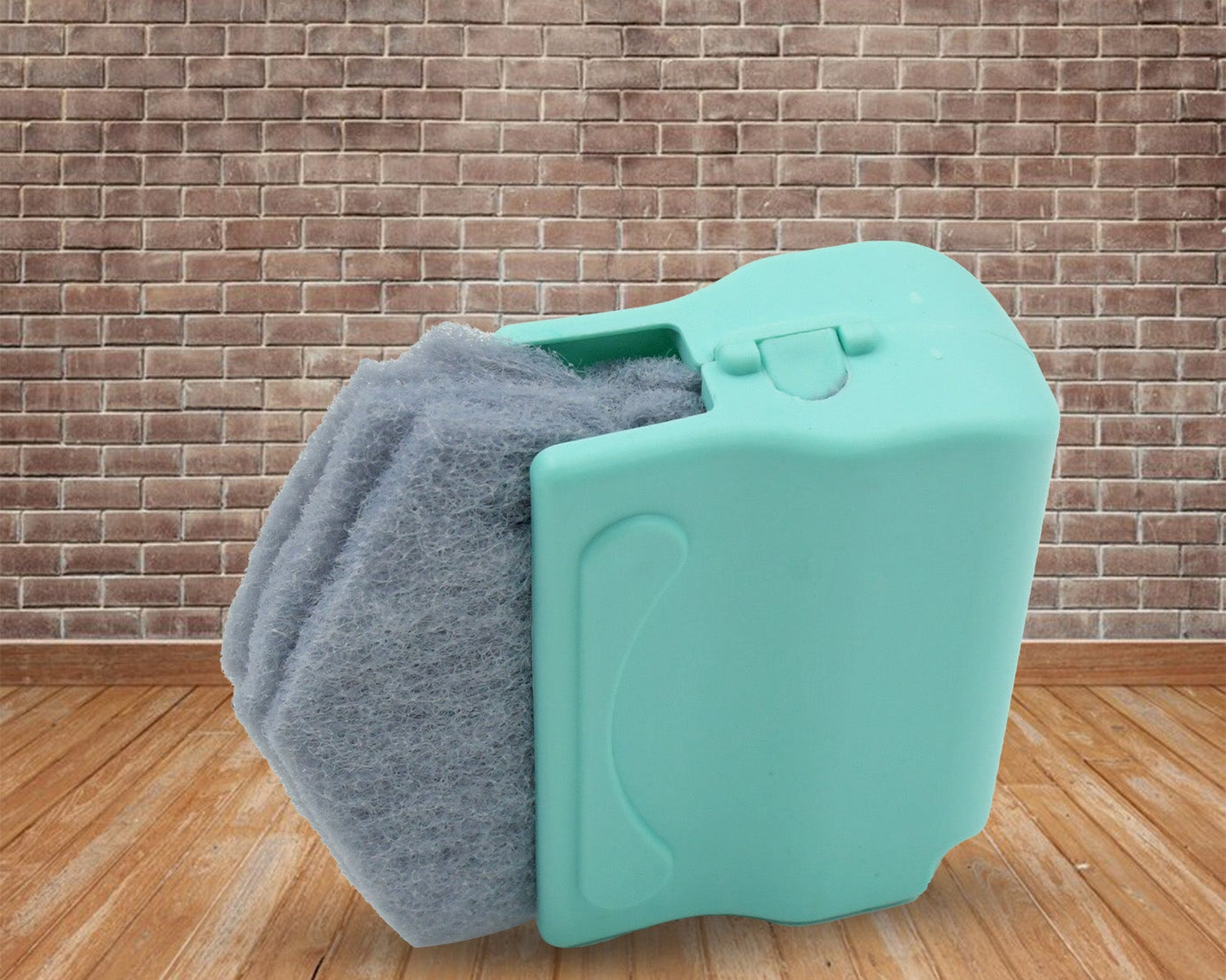 Handheld brush for thorough window groove cleaning