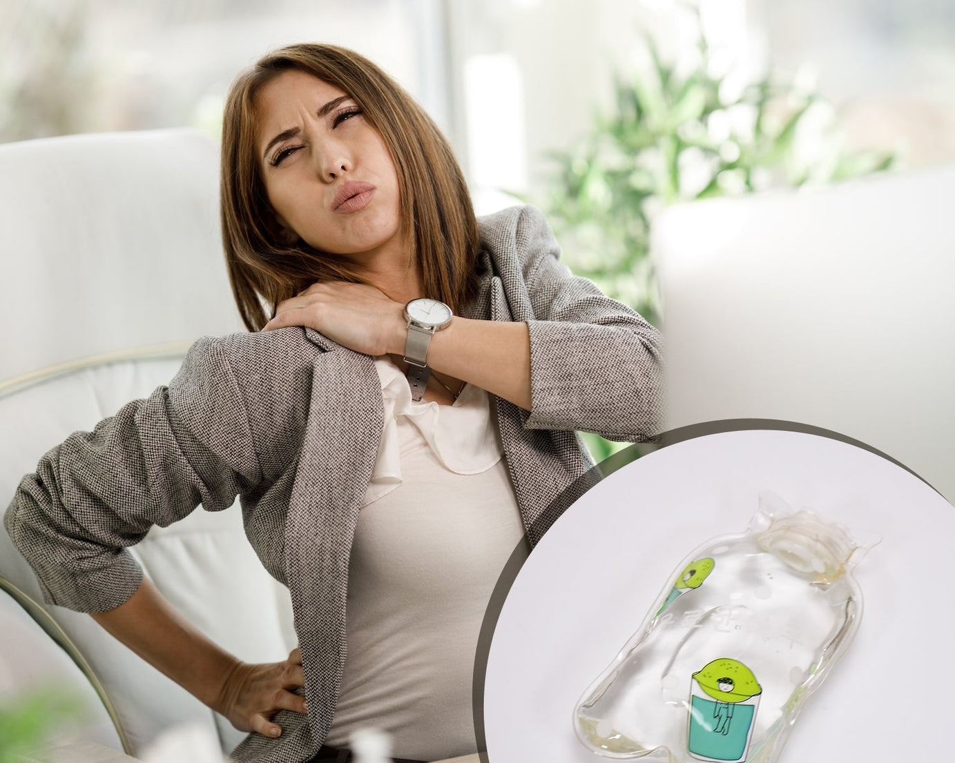 Hot water bag for feet warmer