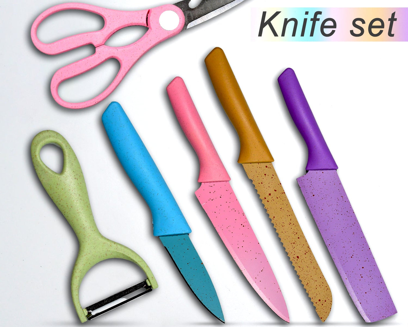 Corrugated 6Pc Kitchen Knife Set Professional Box Knife Set 6 Piece Forged Kitchen Knives with Box.