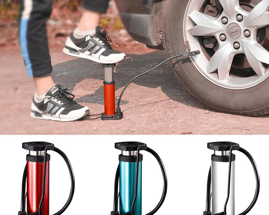 Portable Mini Foot Pump for Bicycle, Bike, and Car