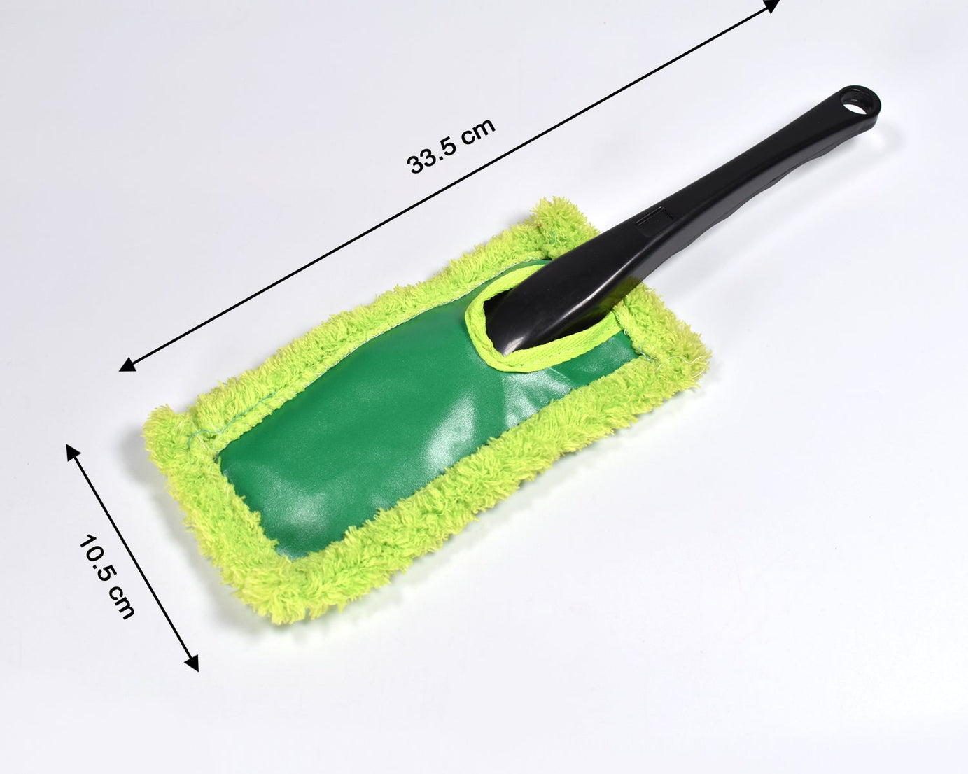 Car cleaning brush with large microfiber duster for dust removal