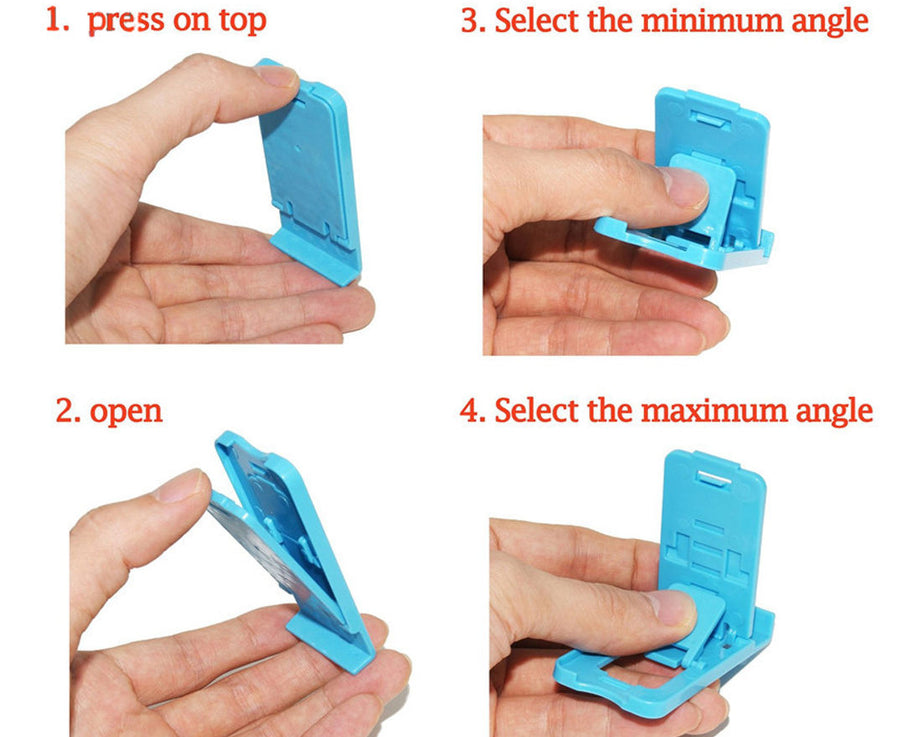 Portable and adjustable mobile stand that folds for easy storage.
