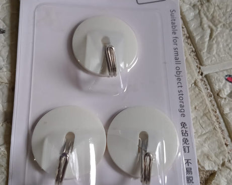 Strong Self-Adhesive Hooks (2 Pc): Heavy Duty, Waterproof, All-Purpose