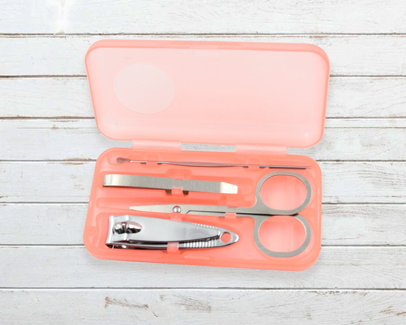 Mini Nail Clipper Set Beauty Nail Tool Set Multifunctional Beauty Set With Plastic Storage Case,  (4 Pc Set)