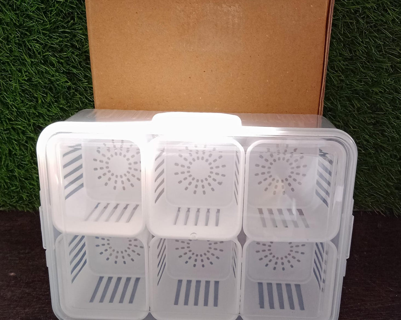 Fridge Storage Boxes Freezer Storage Containers, Container for Kitchen Storage Set, Storage in Kitchen, Vegetable Storage, Draining Crisper Refrigerator Food Box (1 Pc)