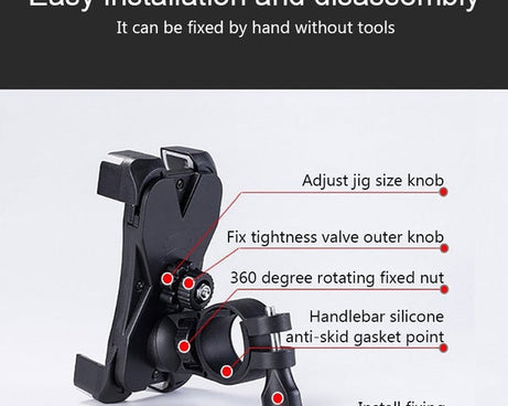 Cradle clamp bike phone mount