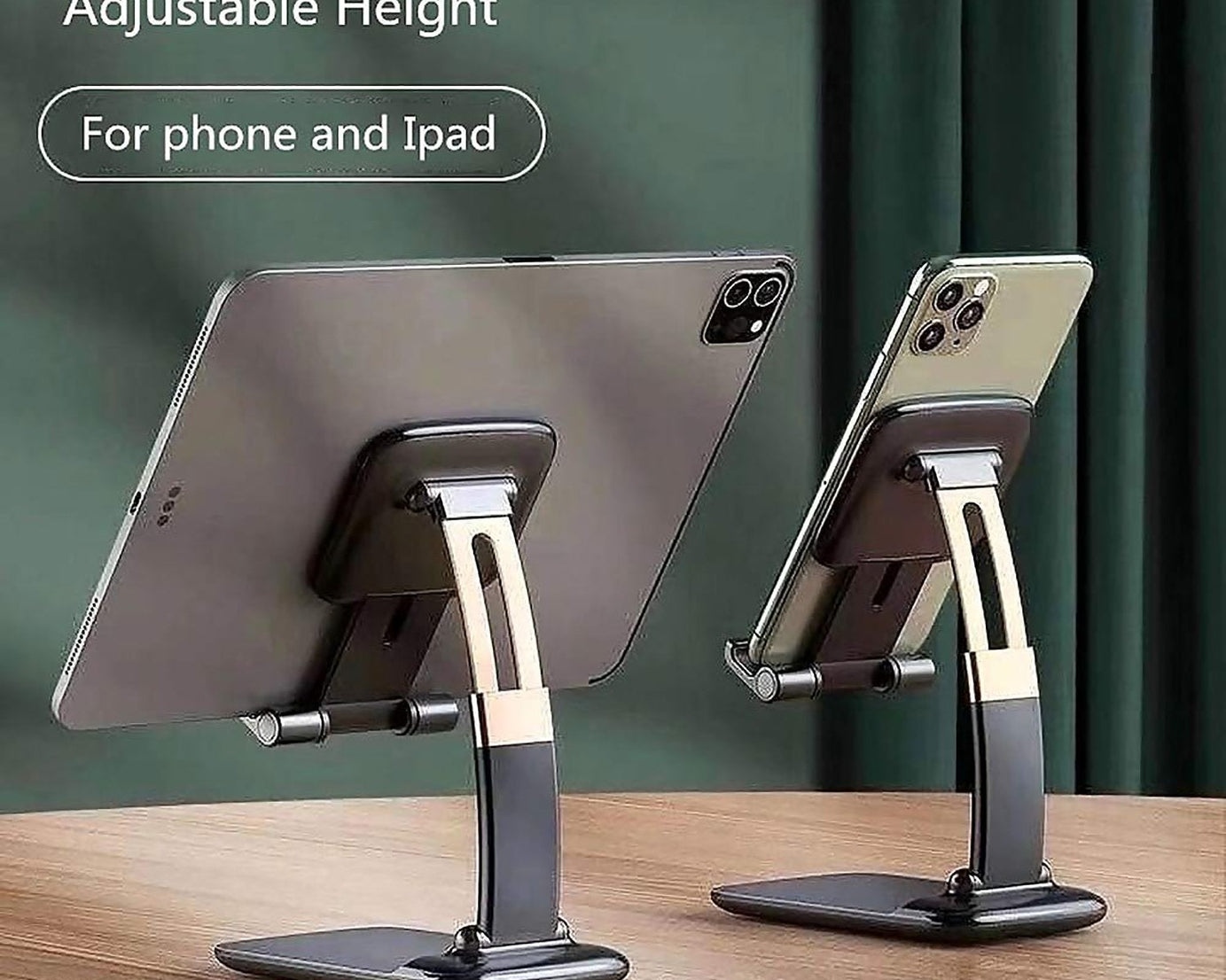Phone Holder for Table, Foldable Universal Mobile Stand for Desk