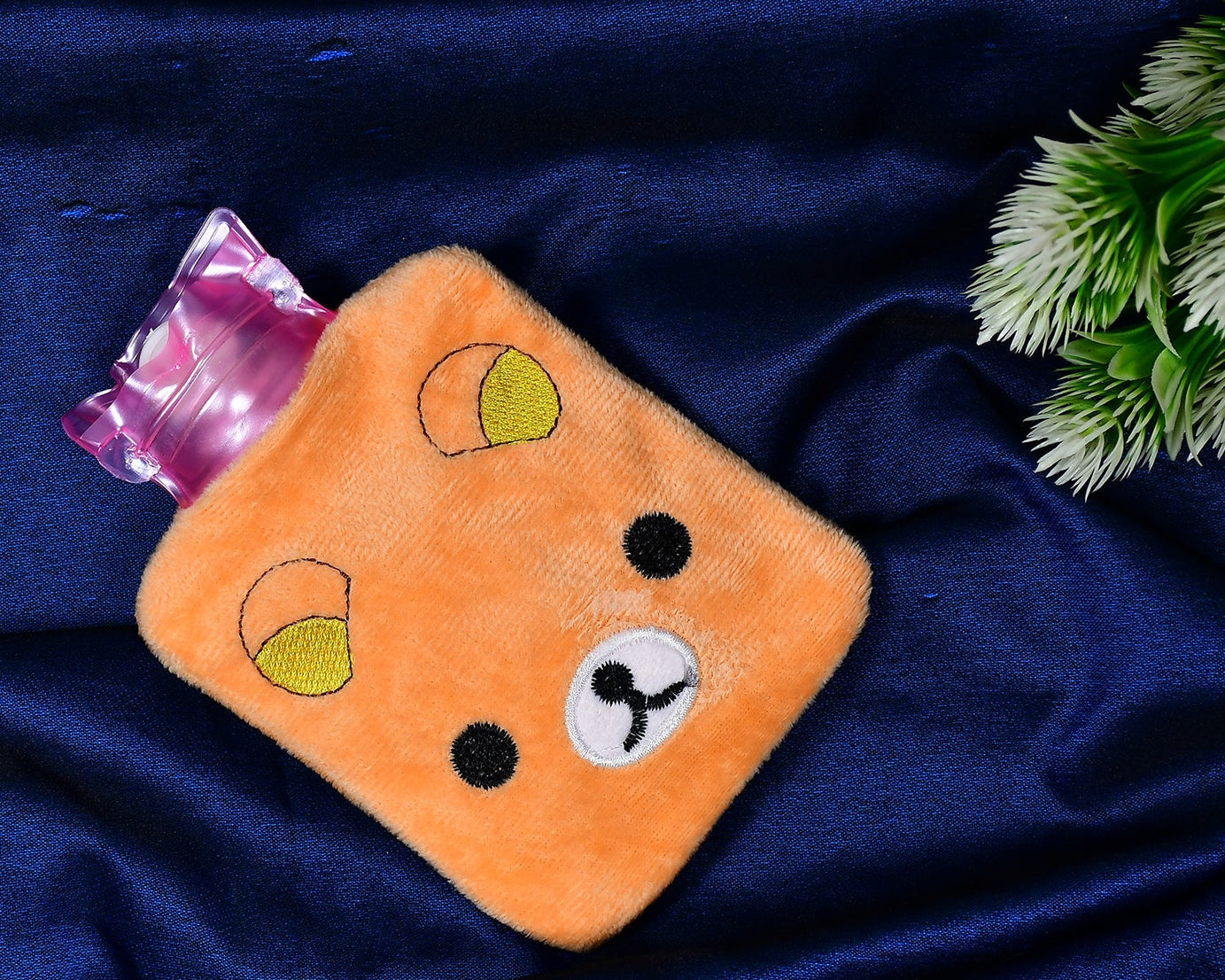 6503 Orange Panda small Hot Water Bag with Cover for Pain Relief, Neck, Shoulder Pain and Hand, Feet Warmer, Menstrual Cramps.