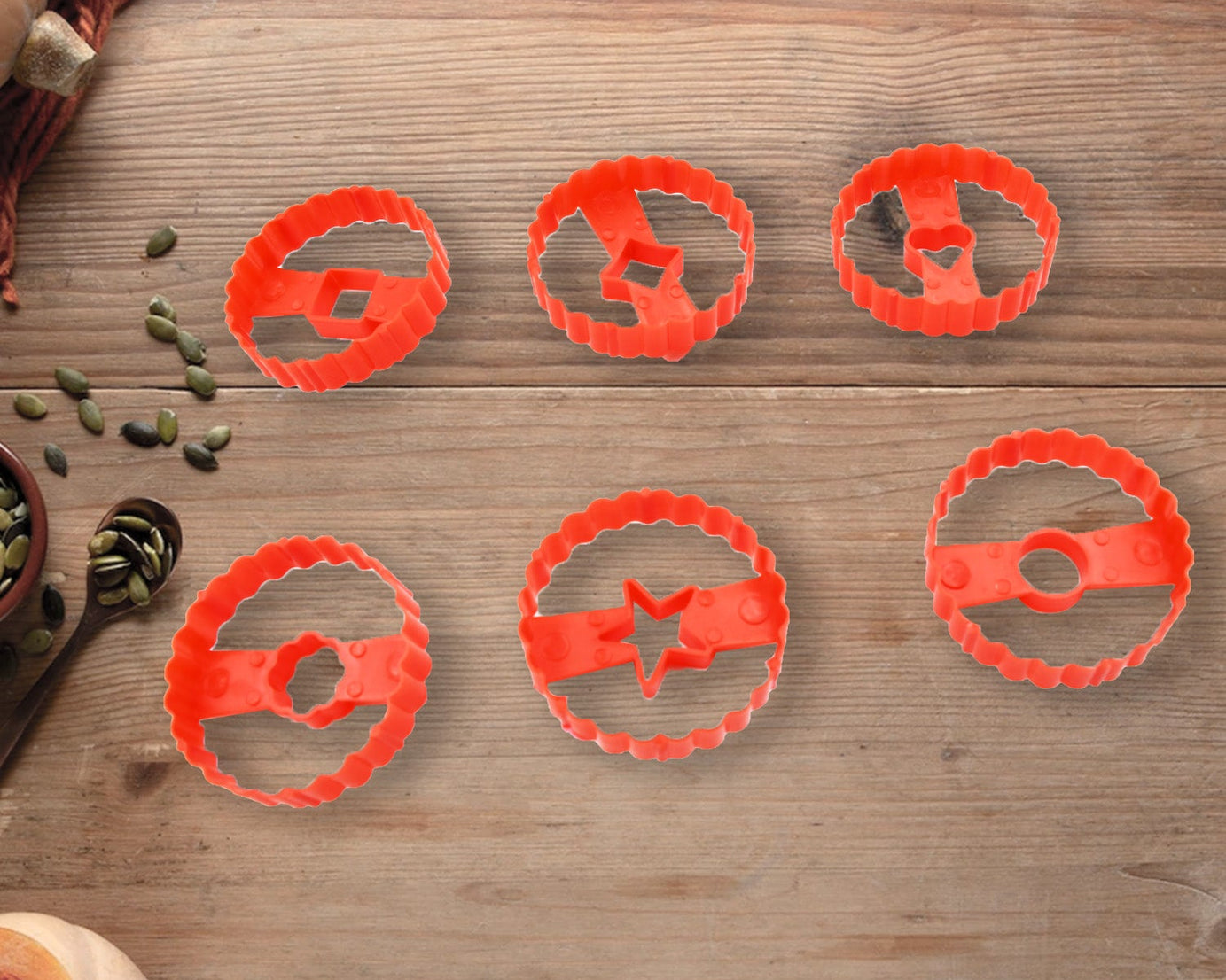 Cookie Cutters Set Plastic Easter Biscuit Cutting Tool for DIY Cake Decoration Fondant Biscuit Cookie Pastry Sandwich (6 Pc Set )