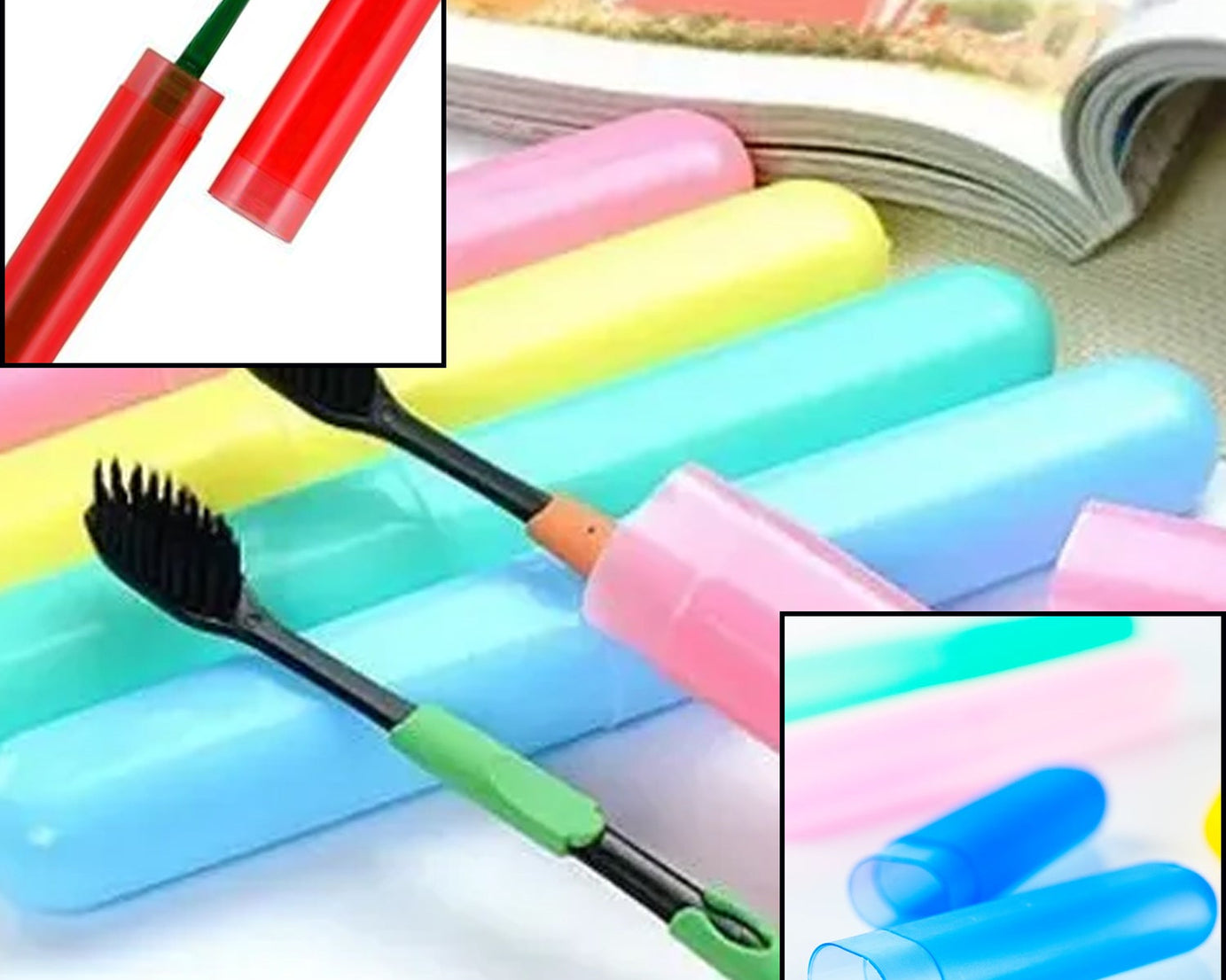 Anti-bacterial toothbrush cover for hygiene, 4 pieces in the set