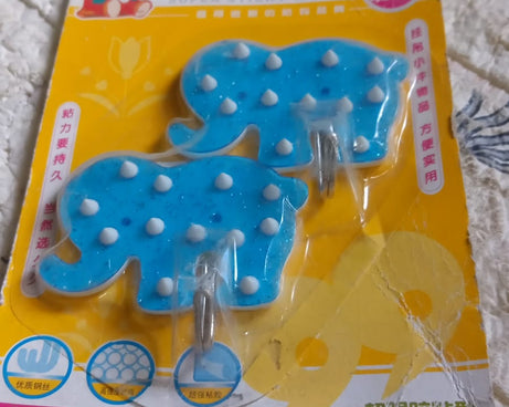 Strong Self-Adhesive Hooks (2 Pc): Heavy Duty, Waterproof, Multipurpose