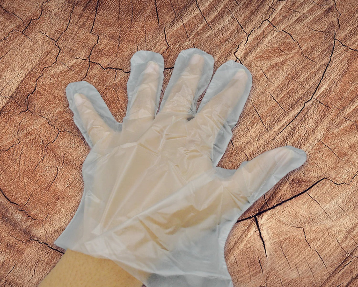 0665 Large Size Plastic Transparent Disposable Clear Plastic Hand Gloves For Home, Kitchen, Hotels, Hospitals, Clinics, Beauty Parlor, Saloons (100 pcs)