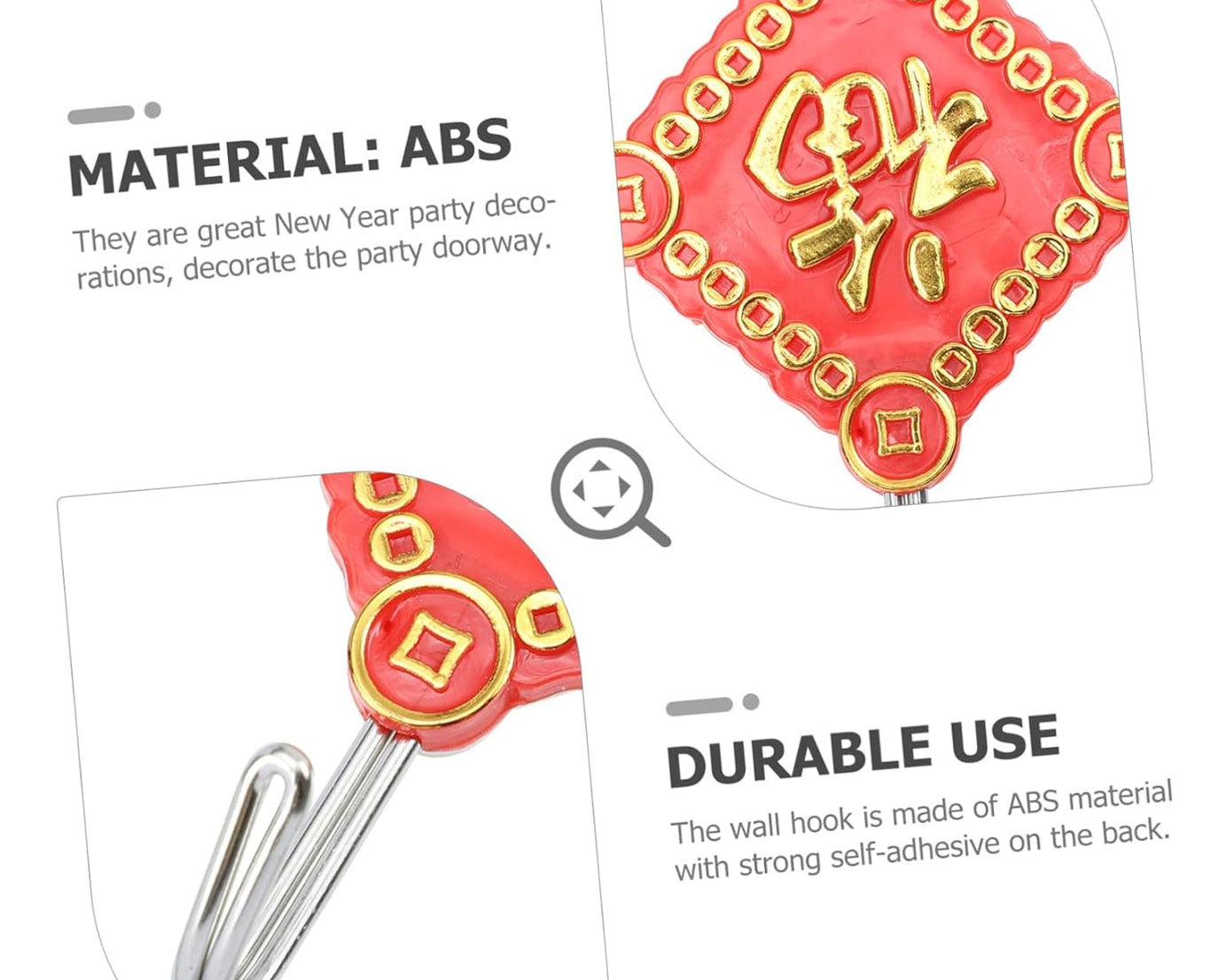 Multipurpose Self-Adhesive Hooks (Heavy Duty): Bathroom, Kitchen, Office