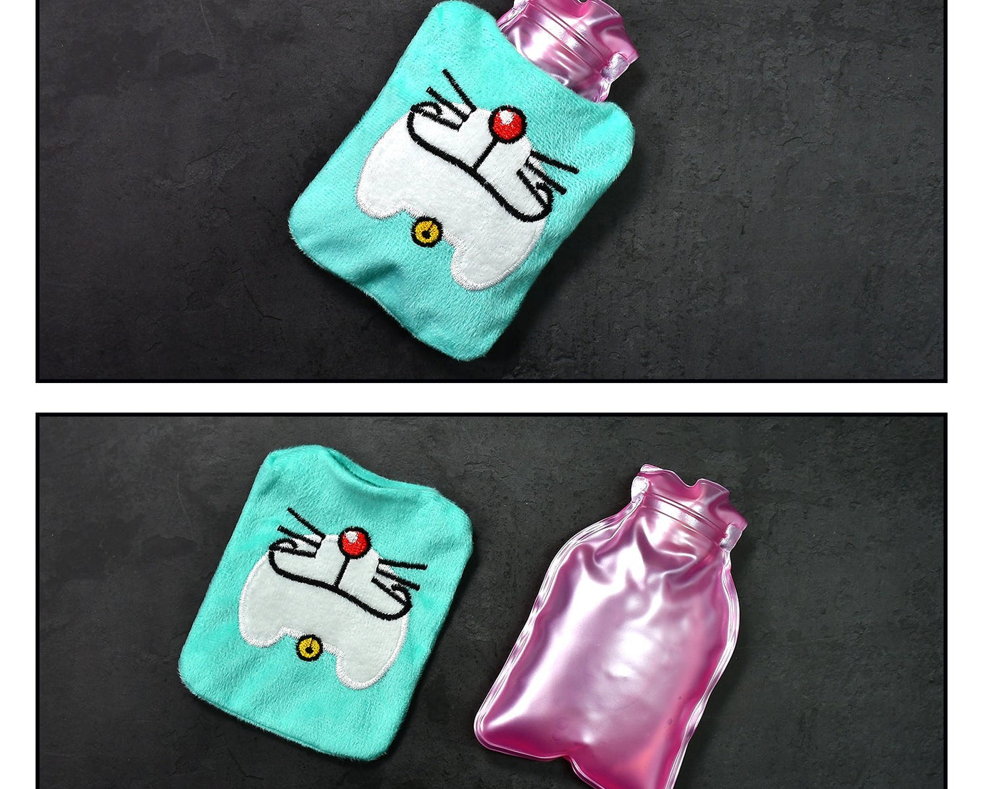 6529 Doremon Cartoon small Hot Water Bag with Cover for Pain Relief, Neck, Shoulder Pain and Hand, Feet Warmer, Menstrual Cramps.