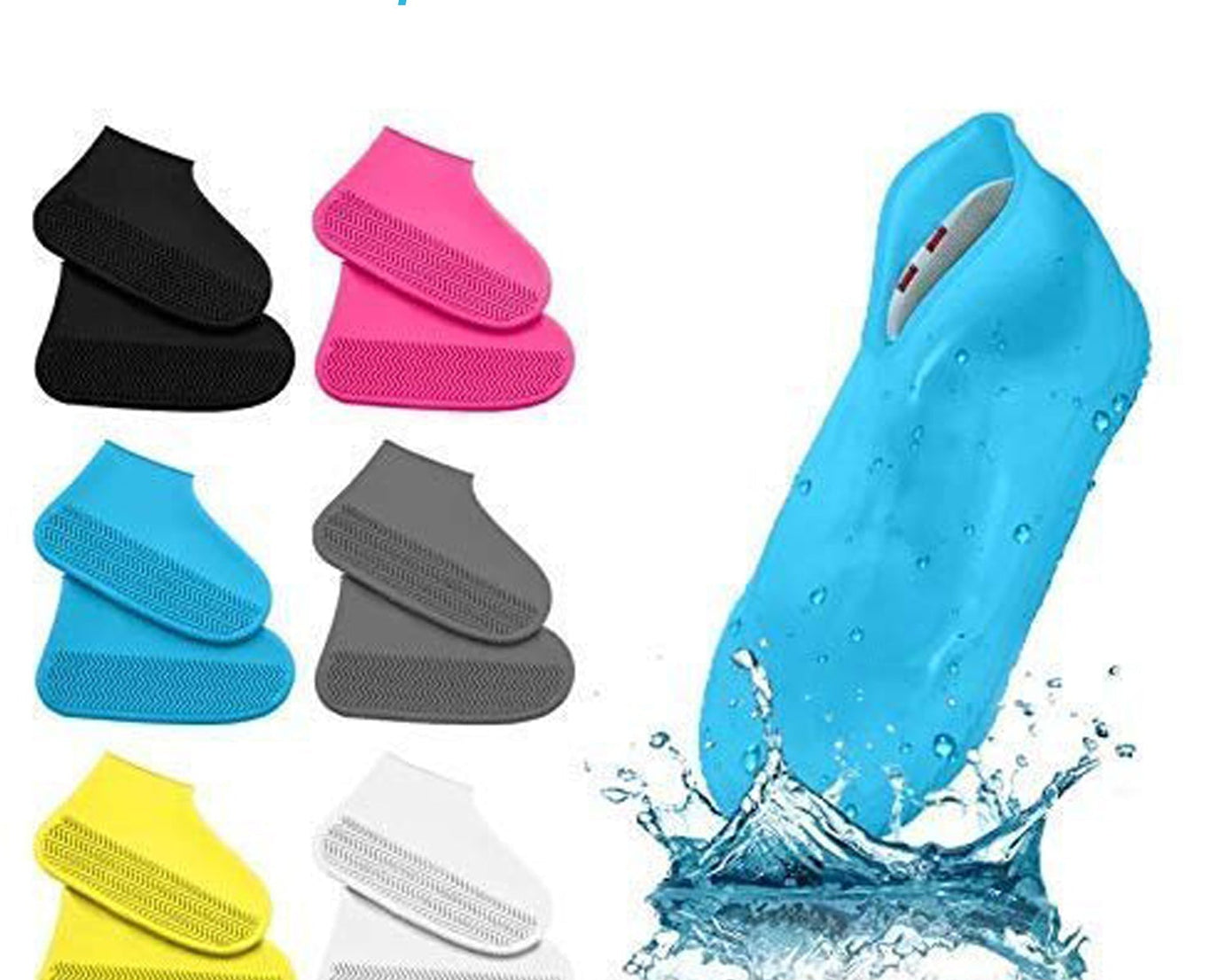 Anti-slip shoe covers for rain and mud protection
