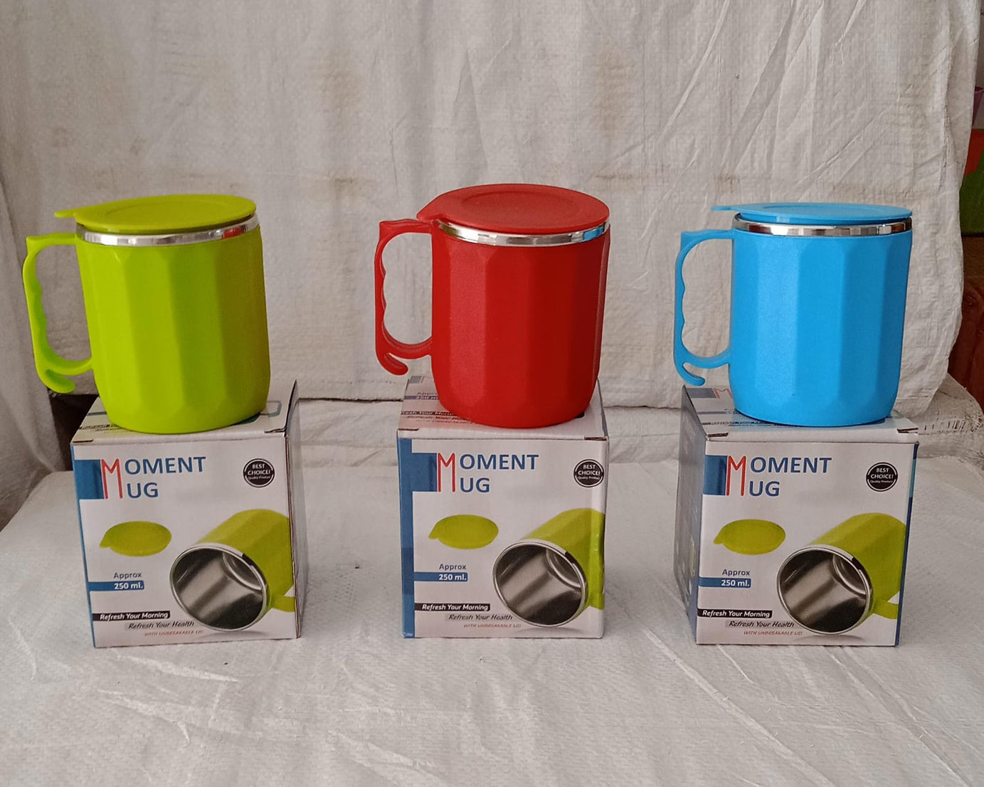 250ML Stainless Steel Mug: Insulated, Leakproof Lid, Hot/Cold Drinks (Mix Color)