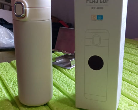 Smart Vacuum Insulated Water Bottle with LED Temperature Display, Cold & Hot | Leak Proof | Office Bottle | Gym | Home | Kitchen | Hiking | Trekking | Travel Bottle  (Mix Color & Design / 420 ML)