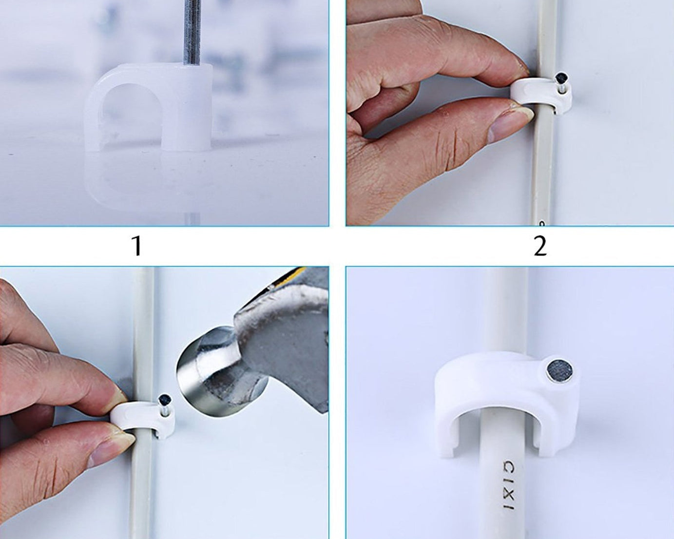 6 mm cable clips pack