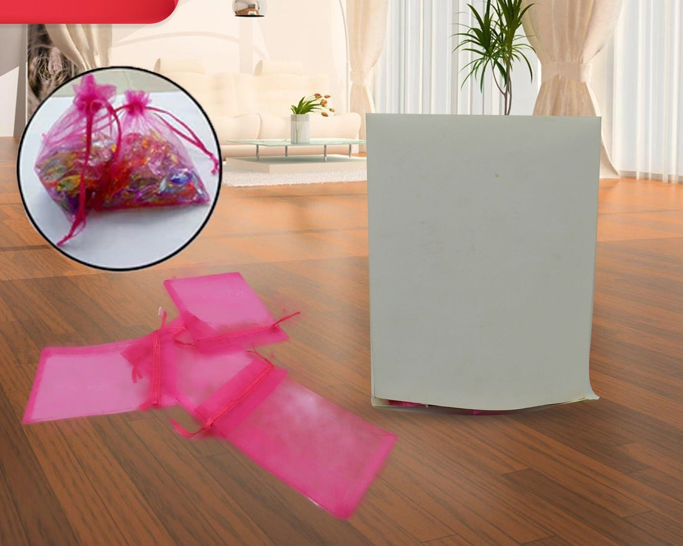 Organza Gift Bags Small Mesh Bags Drawstring Gift Bags Christmas Drawstring Organza Gift Bags, Wedding Party Festival Gift Bags (50 Pcs Set)