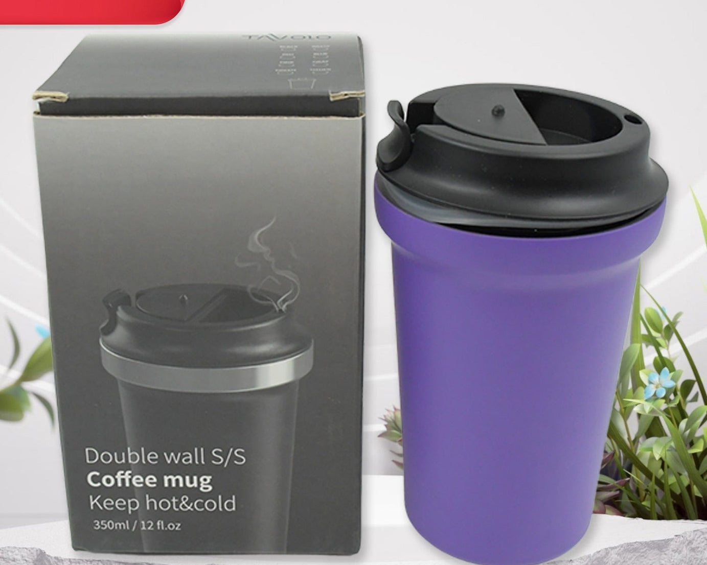 12524 Stainless Steel Vacuum Insulated Coffee Cups Double Walled Travel Mug, Car Coffee Mug with Leak Proof Lid Reusable Thermal Cup for Hot Cold Drinks Coffee, Tea (1 Pc 350ML)