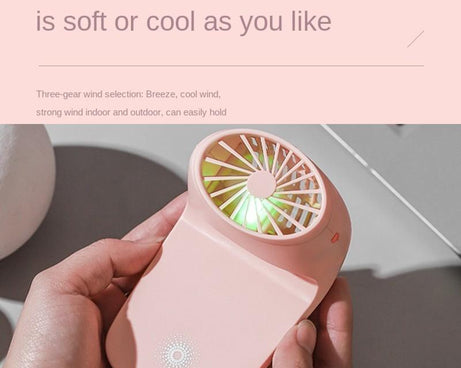 Portable Mobile Phone Holder Fan  Personal Fan Multi- Function Fan Handheld Charging Fan (Battery Not Include)