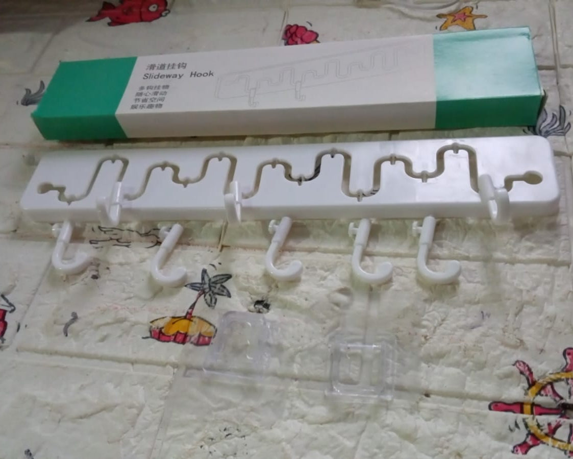 Adjustable Wall Hook: Slides for Easy Access (Bathroom & Home)