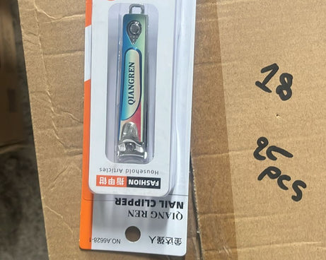 Stainless Steel Folding Portable Large Nail Clippers with Nail File (1 Pc)