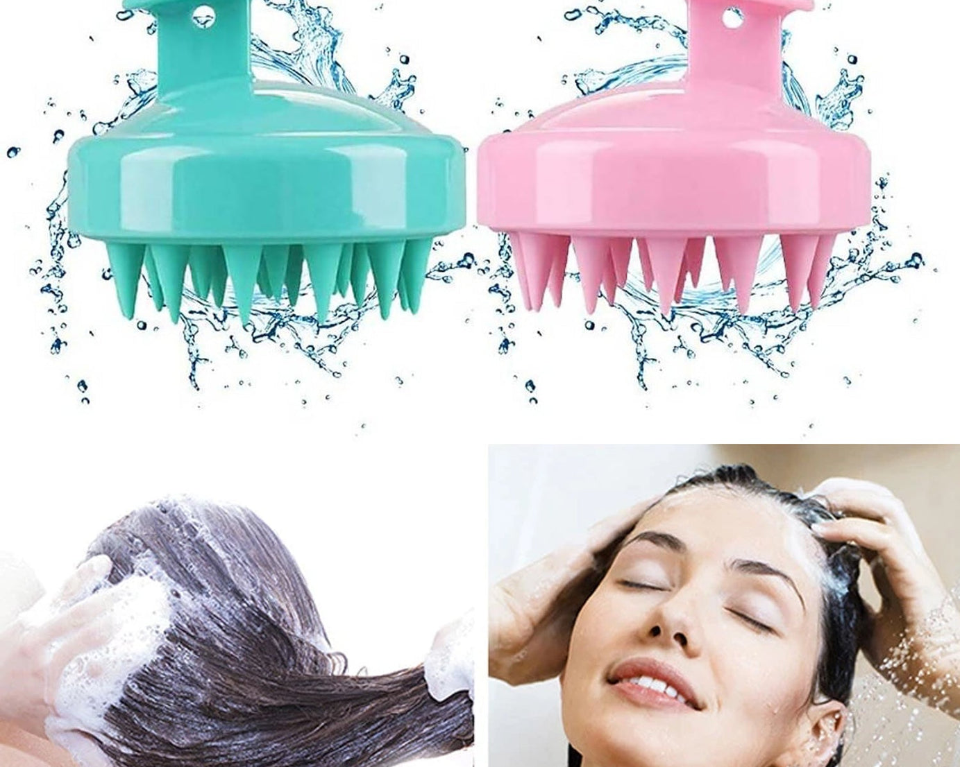Hair scalp massager with adjustable features, ideal for use with shampoo