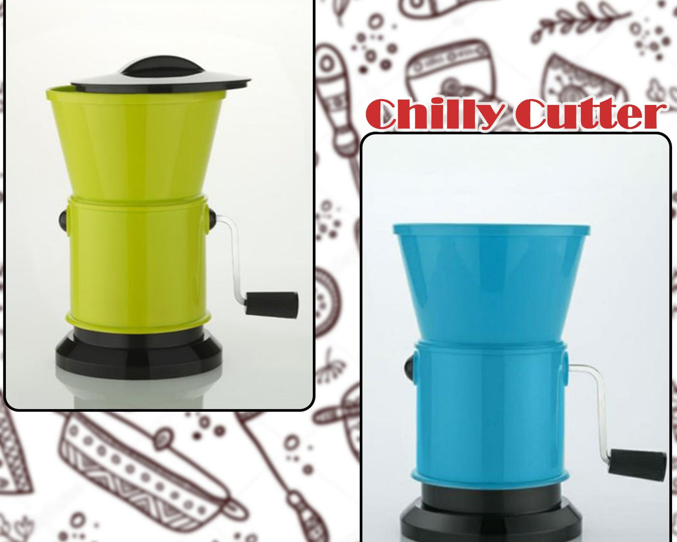 Chilly cutter and grinder with a sharp and effective blade system