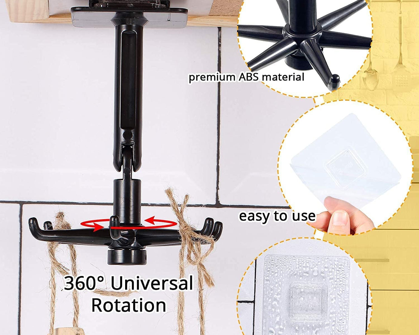 4601 rotatable hooks for hanging 360 