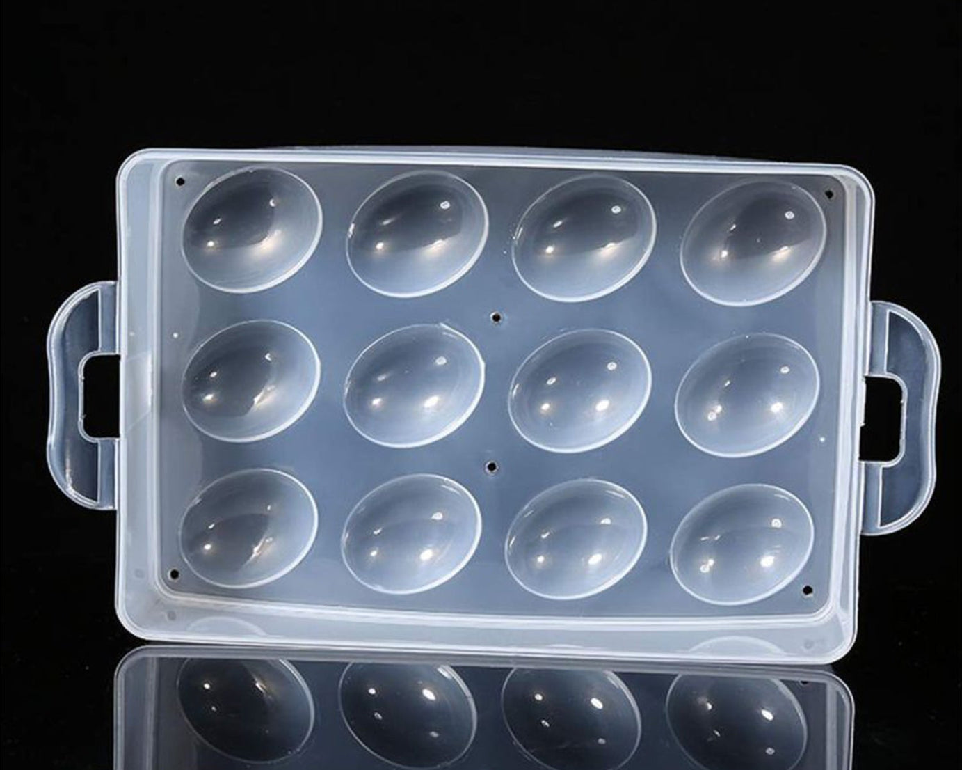 24-grid egg container with double layers, designed to keep eggs organized and fresh