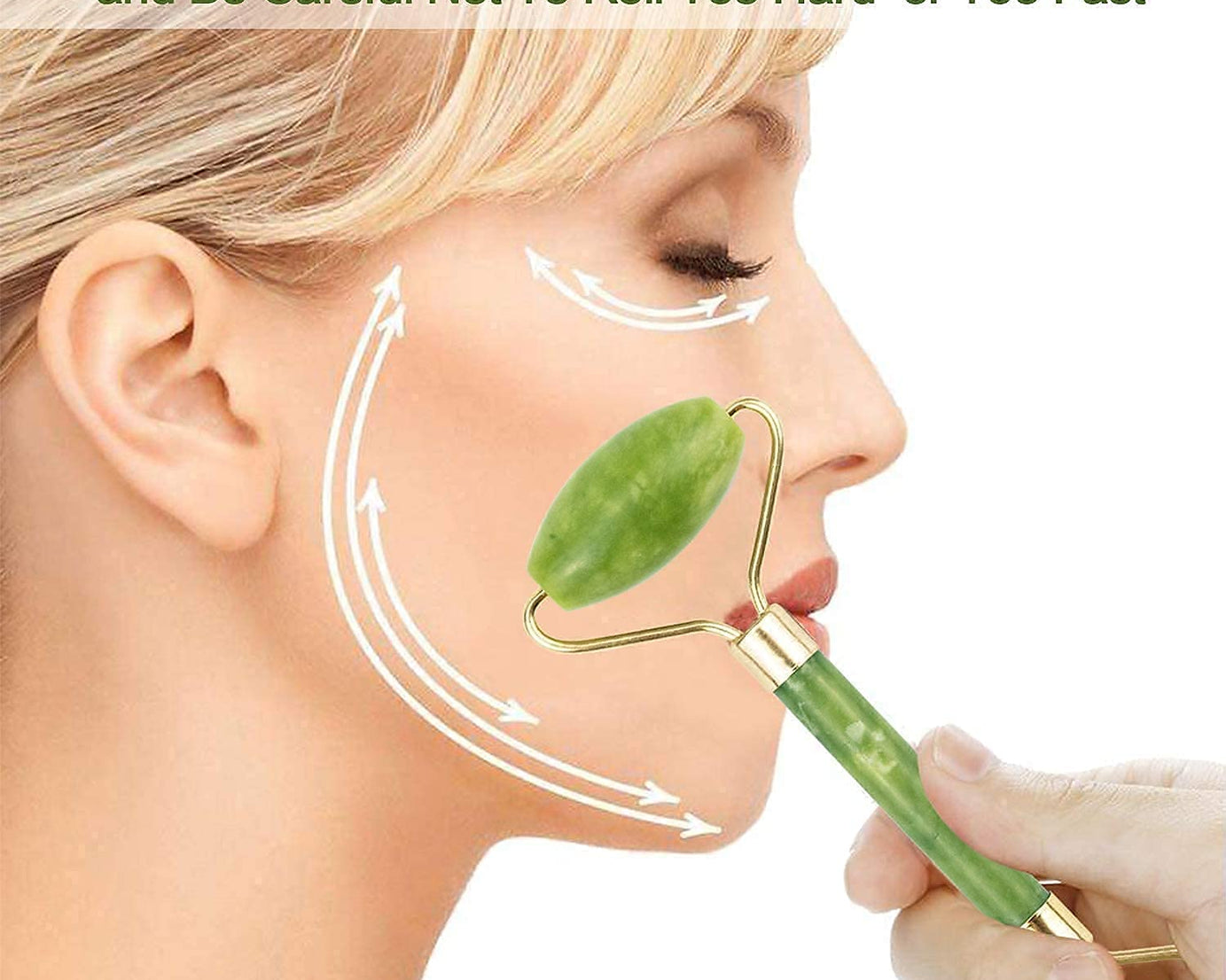 Gua Sha Stone and Anti Aging Jade Roller Massager for Face Massage Natural Face Skincare Massager & Face Roller Massager for Women | Face Shaper Jade Roller and Gua Sha Set for Glowing Skin