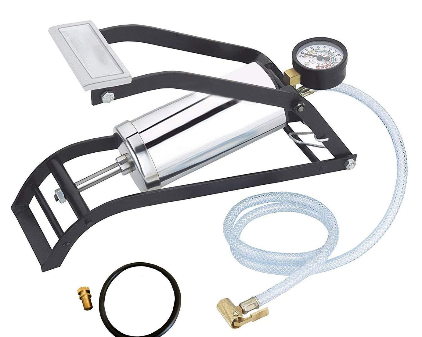 Heavy steel body foot pump