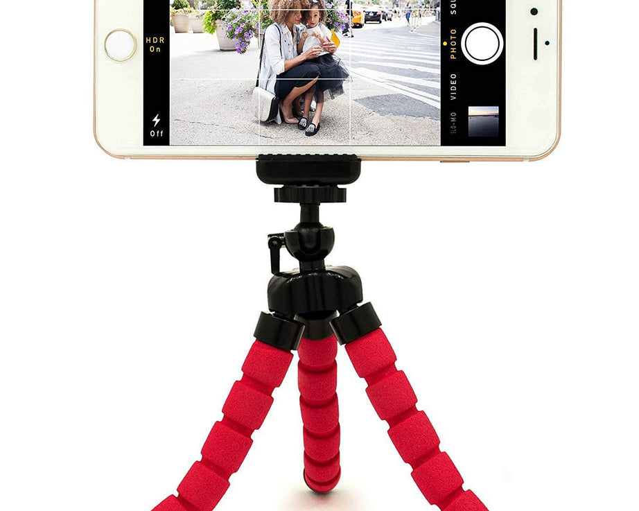 Portable Mini Octopus Tripod Stand with Phone Holder for Live Selfie, Mobile Phone Portable and Adjustable Stent