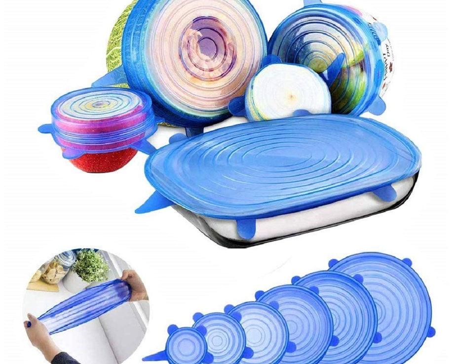 Stretchable lids for food containers