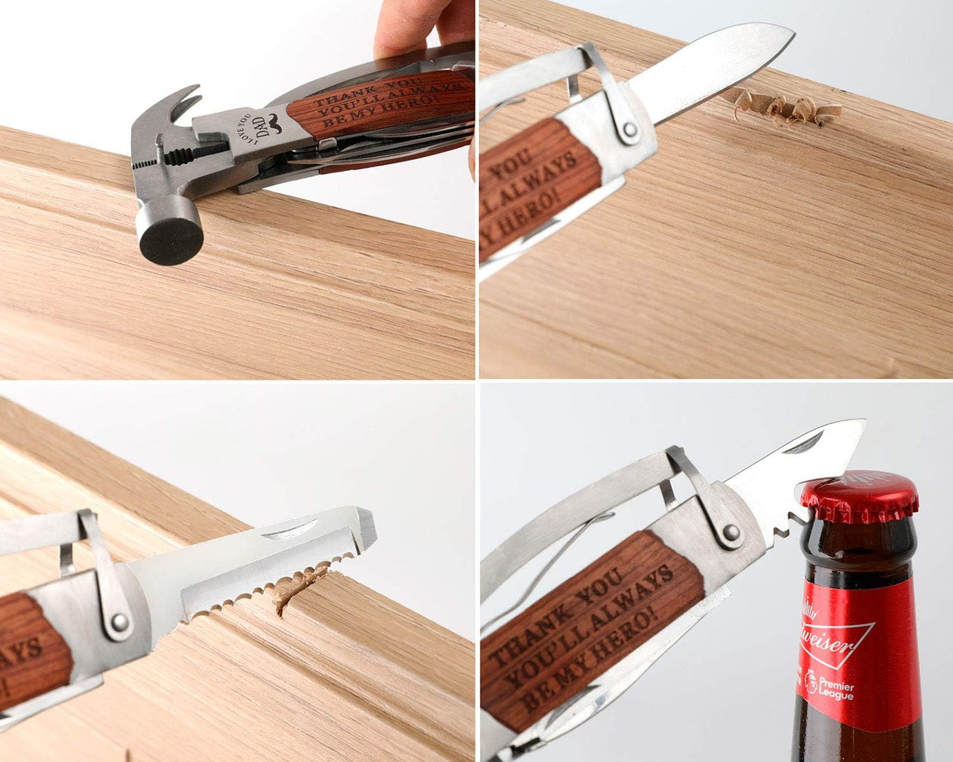 Fathers Day Gifts, Dad Birthday Gifts for Dad from Daughter Son, All in One Tools Hammer Multitool, Opener Screwdriver, Cool Gadget Christmas Gifts Stocking Stuffer for Men, Outdoor Camping