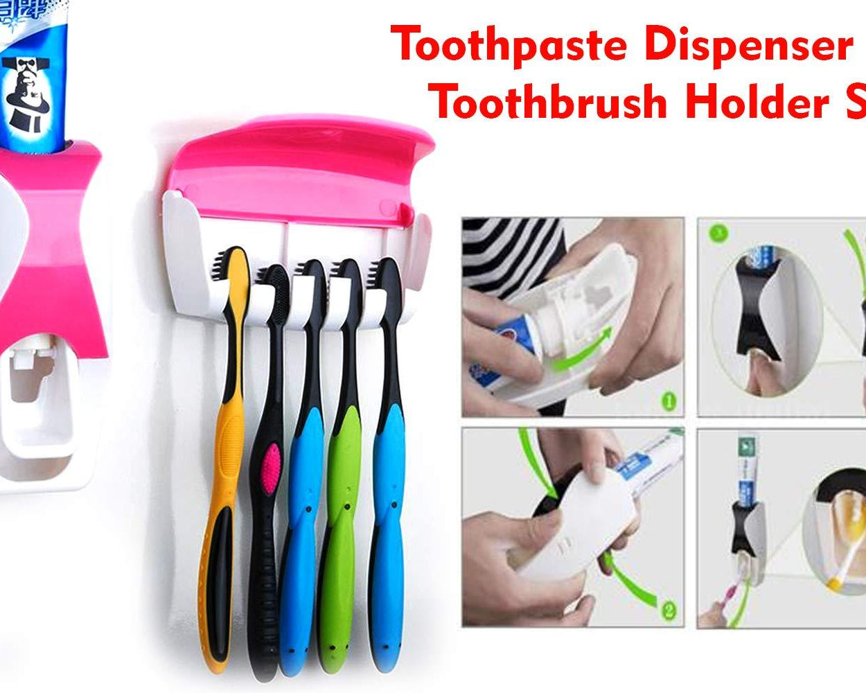 Toothpaste and brush holder set