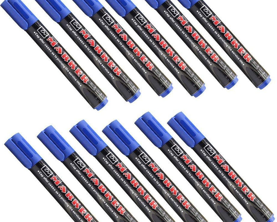Permanent highlighter markers for office use.
