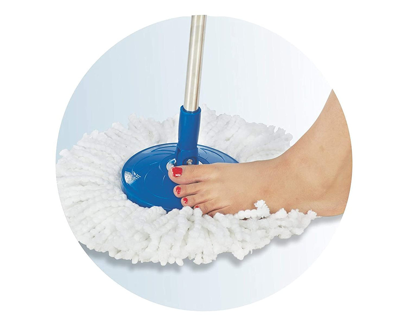 Easy-use rotating mop with stainless pole