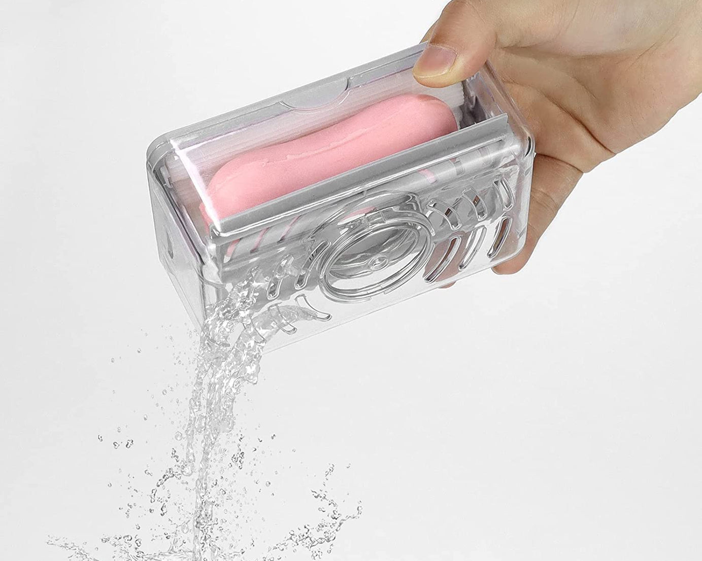 2-in-1 Portable Soap Dish & Dispenser: Roller, Drain Holes, Foaming