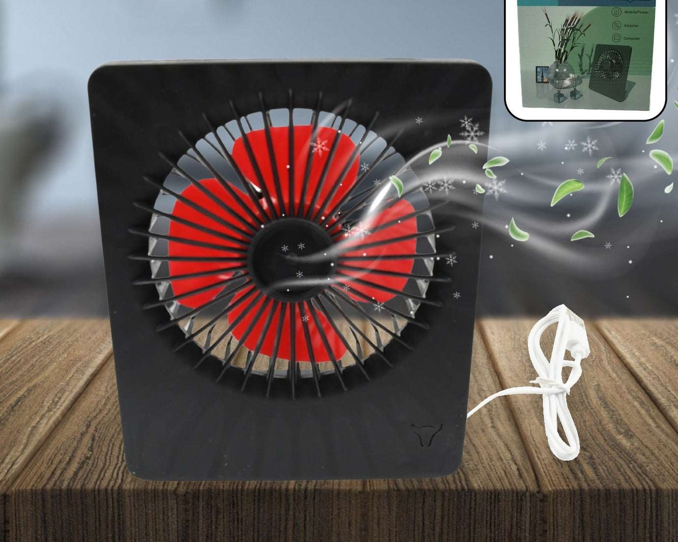 PORTABLE DESK FAN TABLE FAN 1 STEP SPEED SETTING FAN PERSONAL DESK FAN SUITABLE FOR OFFICE ,SCHOOL & HOME USE