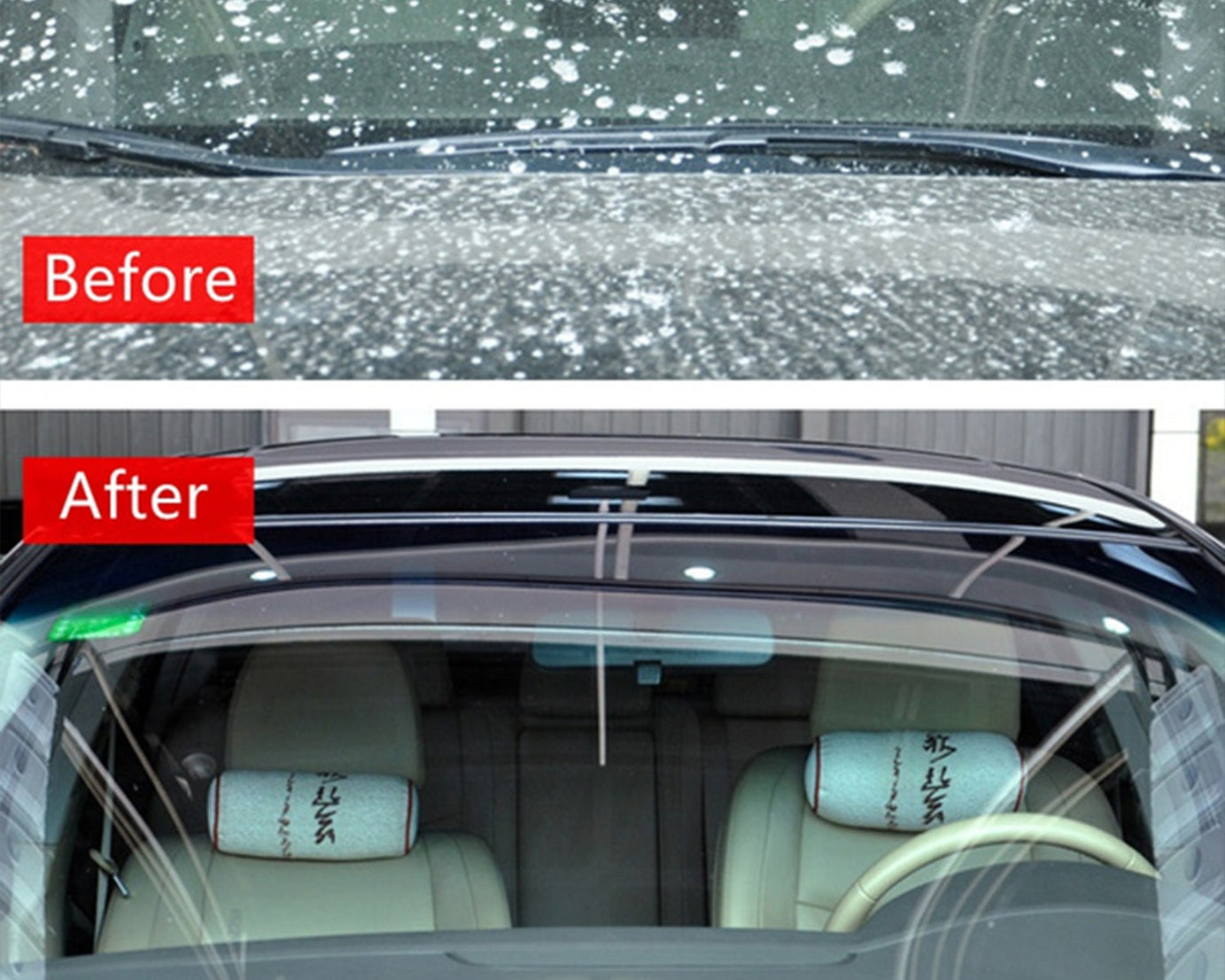Effervescent tablets for car wiper detergent