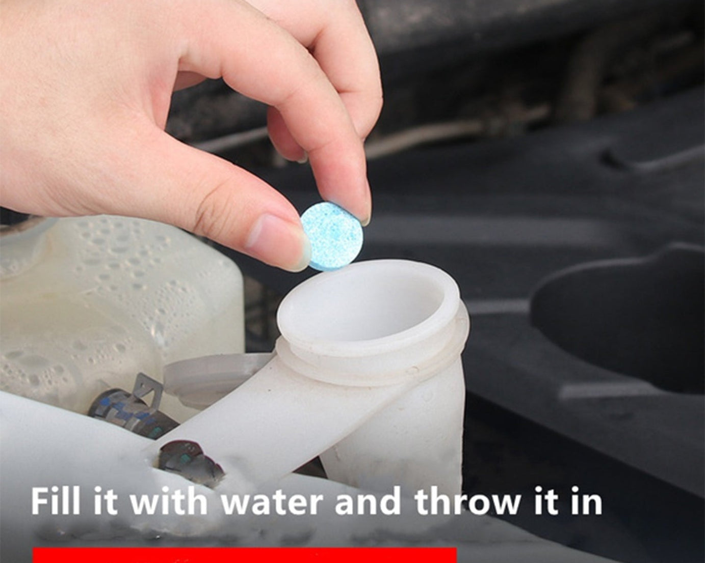 car wiper detergent tablets in packaging