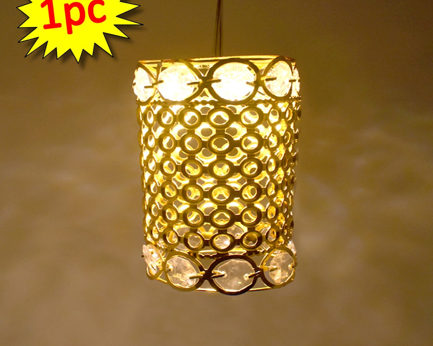 Diamond jhoomer with mixed 2-line design.