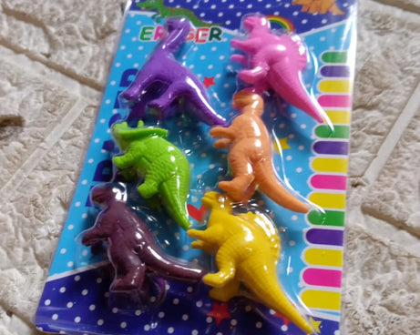 4118 Dinosaur Shaped Erasers Animal Erasers for Kids, Dinosaur Erasers Puzzle 3D Eraser, Mini Eraser Dinosaur Toys, Desk Pets for Students Classroom Prizes Class Rewards Party Favors (6 Pcs Set )