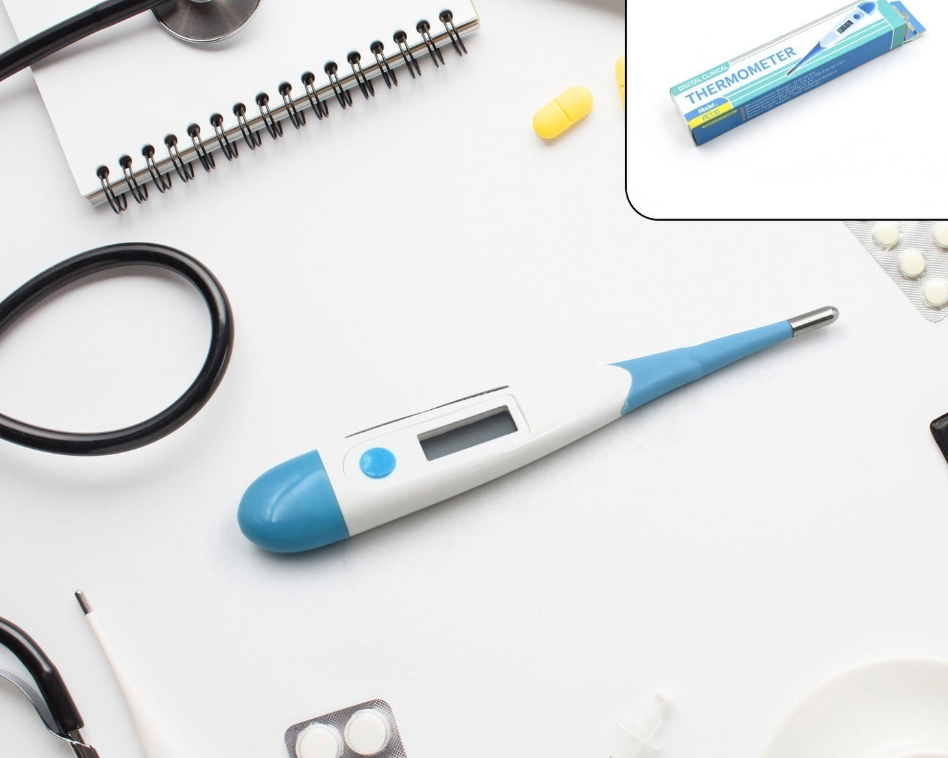 Thermometer for Adults, Child With LCD Backlight Display & Thermometer Cover Thermometer for Fever